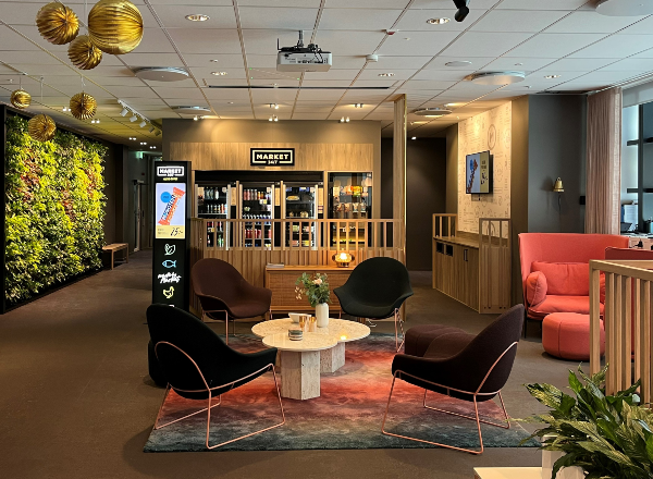 Interior shot of Compass Group Sweden head office in Stockholm