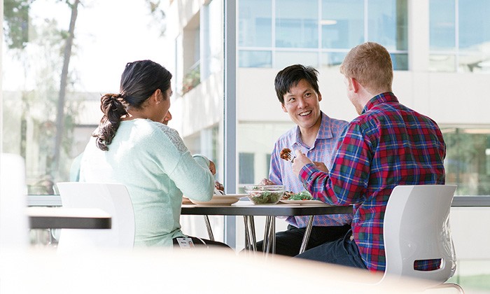 Business & Industry image of three people dining together